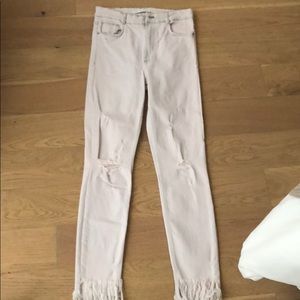 Purple Zara skinny jeans